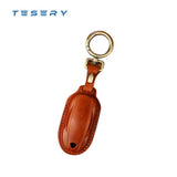 FACIA Handmade Leather Keychain for Tesla Model 3/Y