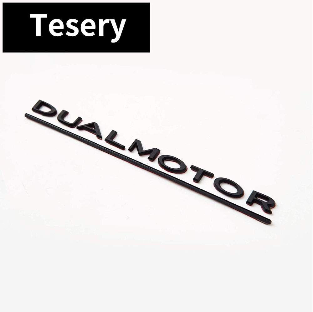 FACIA Performance Tail Dual Motor Badge for Tesla ABS 2 Colors 3M Adhesive