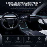 FACIA Laser-Carved Ambient Light for Model Y Juniper / YL Wireless Charging Port TESERY