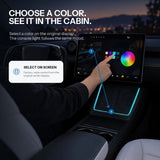FACIA Laser-Carved Ambient Light for Model Y Juniper / YL Wireless Charging Port TESERY