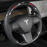 FACIA LED Carbon Fiber Steering Wheel with Lights for Tesla Model 3 / Y Style 4