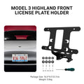 FACIA Model 3 Highland US Standard License Plate Holder Aluminum Bracket