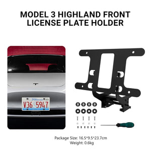 FACIA Model 3 Highland US Standard License Plate Holder Aluminum Bracket