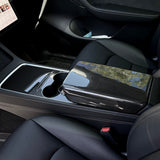 FACIA TESERY Model Y / 3 Armrest Cover Dry Carbon Fiber Interior Mods