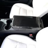 FACIA TESERY Model Y / 3 Armrest Cover Dry Carbon Fiber Interior Mods