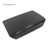 FACIA TESERY Model Y / 3 Armrest Cover Dry Carbon Fiber Interior Mods
