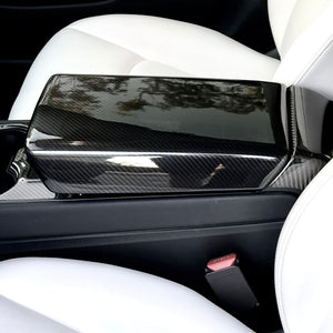 FACIA TESERY Model Y / 3 Armrest Cover Dry Carbon Fiber Interior Mods