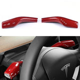 FACIA TESERY Model 3 / Y Turn Signal Stalk Cover Dry Carbon Fiber Interior Mods