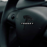 FACIA Model 3 / Y Steering Wheel Logo Cover Carbon Fiber Interior Mods