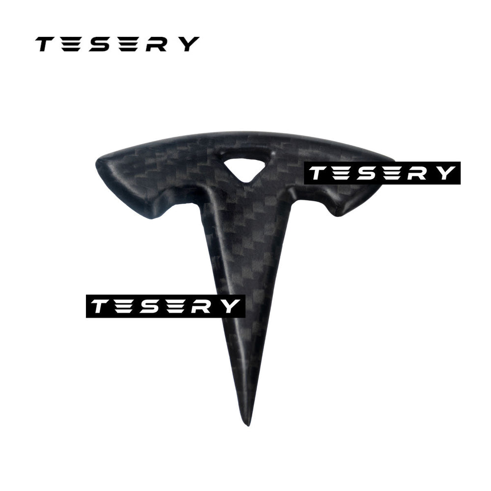 FACIA Model 3 / Y Steering Wheel Logo Cover Carbon Fiber Interior Mods