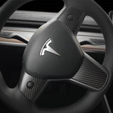 FACIA Model 3 / Y Steering Wheel Middle Trim Cover Carbon Fiber Interior Mods