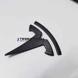 FACIA Model 3 / Y T Logo Overlay Front and Rear Real Carbon Fiber Exterior