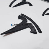 FACIA Model 3 / Y T Logo Overlay Front and Rear Real Carbon Fiber Exterior