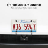 FACIA Model Y Juniper Front License Plate Holder No-Drill, Anti-Theft Aluminum