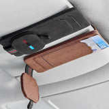 FACIA Multi-Functional Leather Glasses Holder Clip for Tesla Model Y/3/S/X