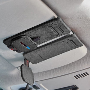 FACIA Multi-Functional Leather Glasses Holder Clip for Tesla Model Y/3/S/X