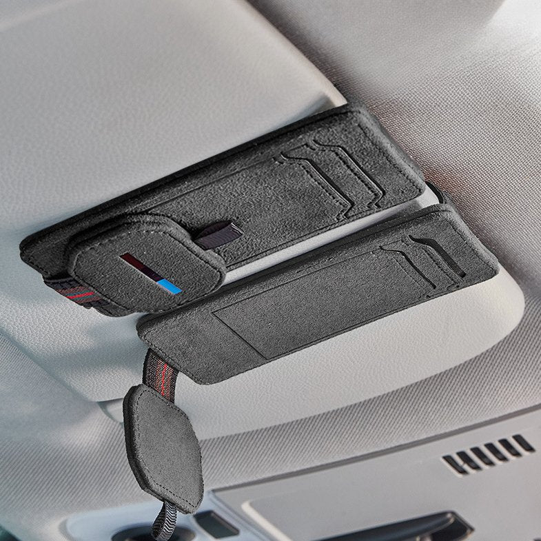 FACIA Multi-Functional Leather Glasses Holder Clip for Tesla Model Y/3/S/X
