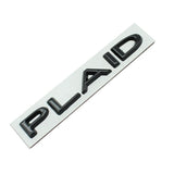 FACIA PLAID Letter Badge Emblem Premium Alloy 3M Adhesive 4 Finishes Available
