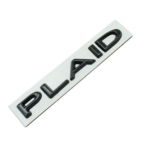 FACIA PLAID Letter Badge Emblem Premium Alloy 3M Adhesive 4 Finishes Available