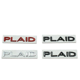 FACIA PLAID Letter Badge Emblem Premium Alloy 3M Adhesive 4 Finishes Available