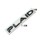 FACIA PLAID Letter Badge Emblem Premium Alloy 3M Adhesive 4 Finishes Available