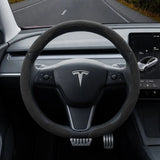 FACIA Premium Alcantara Anti-Slip Steering Wheel Cover for Model Y / Model 3 (3-Piece Set)