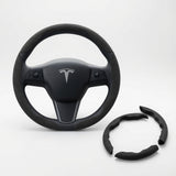 FACIA Premium Alcantara Anti-Slip Steering Wheel Cover for Model Y / Model 3 (3-Piece Set)