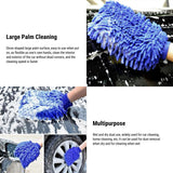 FACIA Premium Chenille Car Wash Gloves (2-Pack) Scratch-Free Super Absorbent 3 Colors