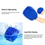 FACIA Premium Chenille Car Wash Gloves (2-Pack) Scratch-Free Super Absorbent 3 Colors