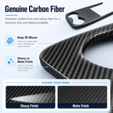 FACIA Real Carbon Fiber Center Console Cup Holder Cover Trim for Model Y Standard 2026+