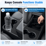 FACIA Real Carbon Fiber Center Console Cup Holder Cover Trim for Model Y Standard 2026+