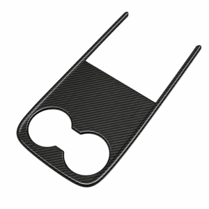 FACIA Real Carbon Fiber Center Console Cup Holder Cover Trim for Model Y Standard 2026+