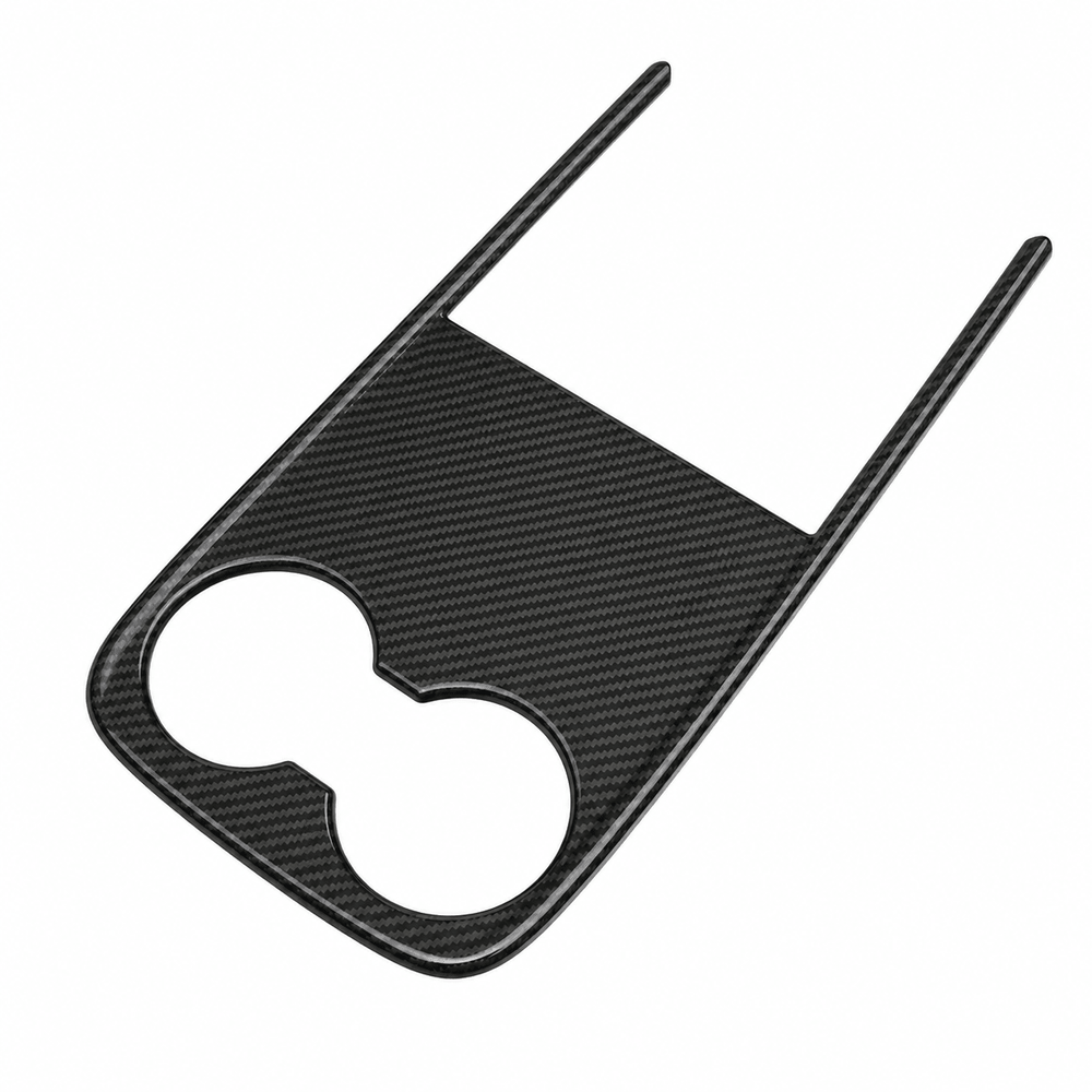 FACIA Real Carbon Fiber Center Console Cup Holder Cover Trim for Model Y Standard 2026+