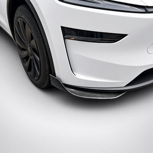 FACIA Real Carbon Fiber Front Bumper Corner Trim for Model Y Juniper / Model 3 Highland