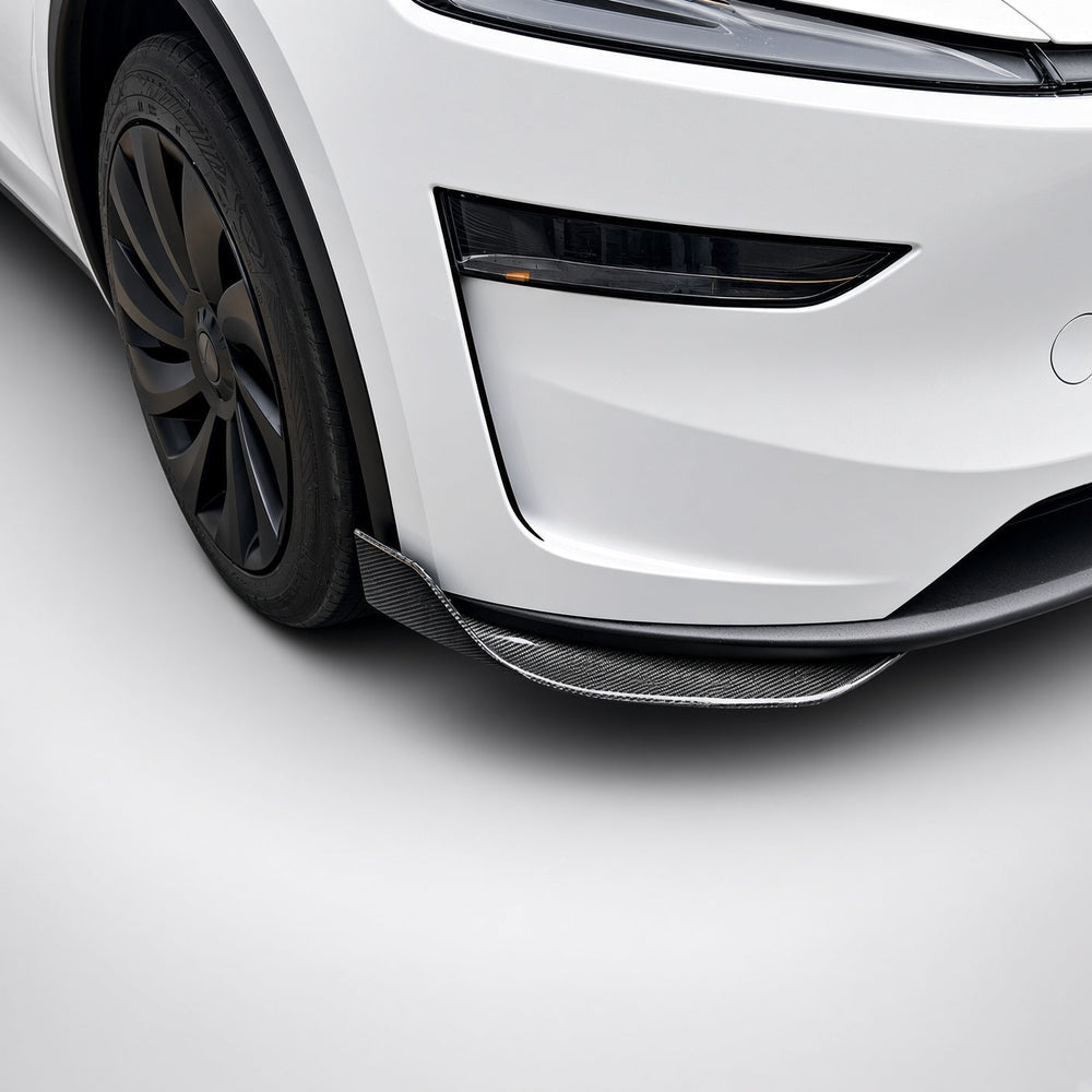 FACIA Real Carbon Fiber Front Bumper Corner Trim for Model Y Juniper / Model 3 Highland