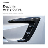 FACIA Real Carbon Fiber Front Intake Air Blades Trim for Model 3 Highland Performance 2024+