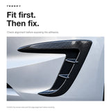 FACIA Real Carbon Fiber Front Intake Air Blades Trim for Model 3 Highland Performance 2024+