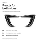 FACIA Real Carbon Fiber Front Intake Air Blades Trim for Model 3 Highland Performance 2024+