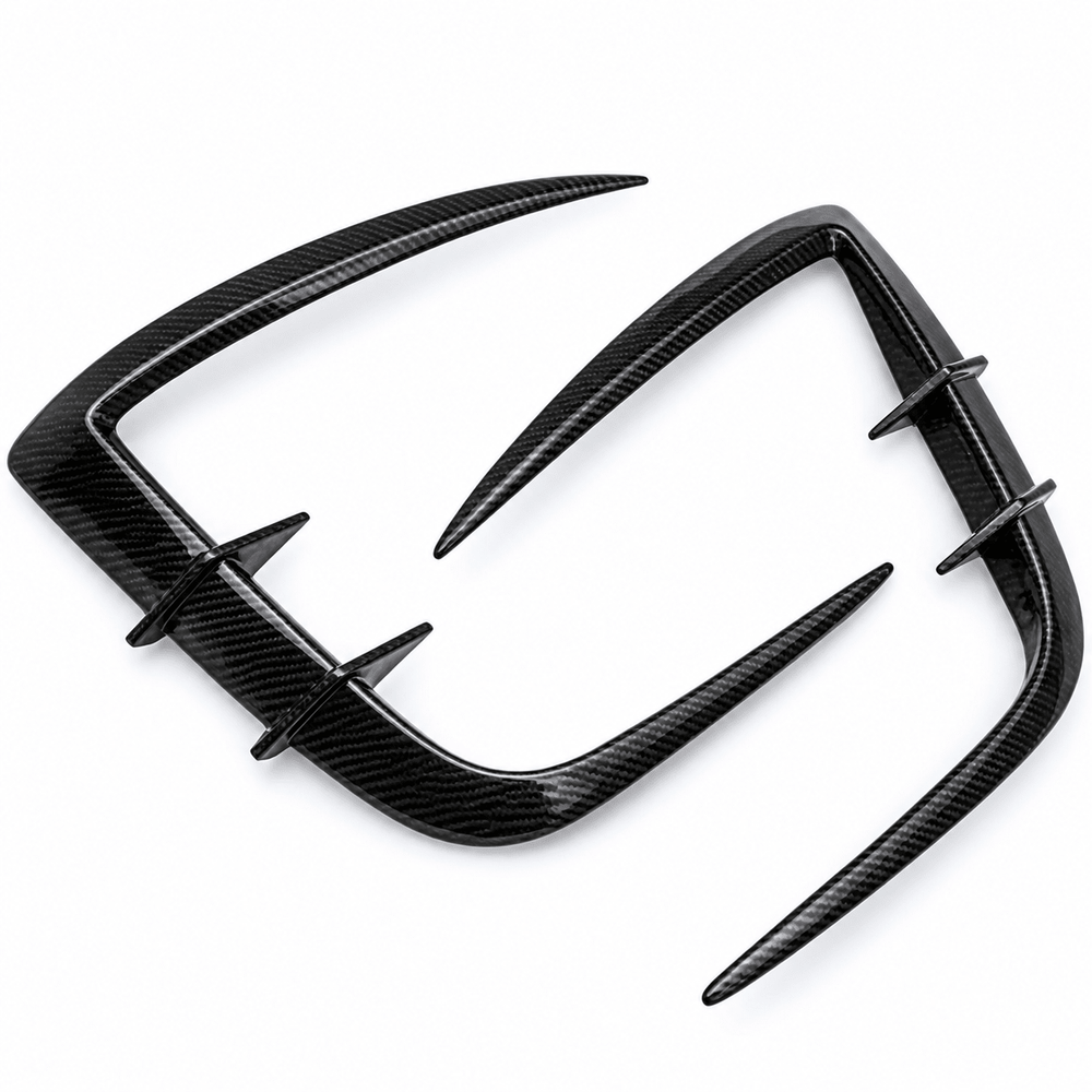 FACIA Real Carbon Fiber Front Intake Air Blades Trim for Model Y Juniper and Model YL 6-Seater