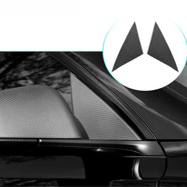 FACIA Real Dry Carbon Fiber A-Pillar Accent Overlays for Model 3 / Y