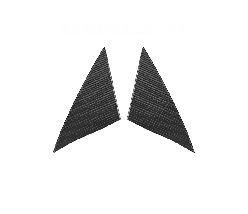 FACIA Real Dry Carbon Fiber A-Pillar Accent Overlays for Model 3 / Y