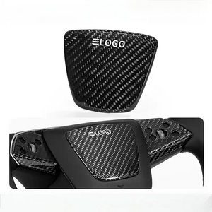 FACIA Real Dry Carbon Fiber Airbag Trim Cover for Model Y Juniper and Model 3 Highland