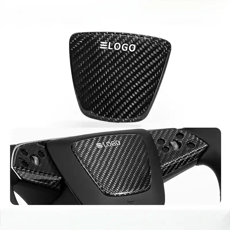 FACIA Real Dry Carbon Fiber Airbag Trim Cover for Model Y Juniper and Model 3 Highland
