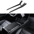 FACIA Real Dry Carbon Fiber Center Console Combo Side Panel and Charging Pad Overlay for Model 3 Highland and New Model Y