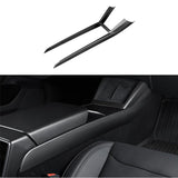 FACIA Real Dry Carbon Fiber Center Console Combo Side Panel and Charging Pad Overlay for Model 3 Highland and New Model Y