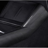 FACIA Real Dry Carbon Fiber Center Console Combo Side Panel and Charging Pad Overlay for Model 3 Highland and New Model Y