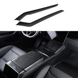 FACIA Real Dry Carbon Fiber Center Console Side Panel Overlays for Model 3 Highland / Model Y Juniper(2 Pieces)