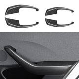 FACIA Real Dry Carbon Fiber Door Armrest Cover Overlays for Model 3 Highland