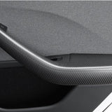 FACIA Real Dry Carbon Fiber Door Armrest Cover Overlays for Model 3 Highland