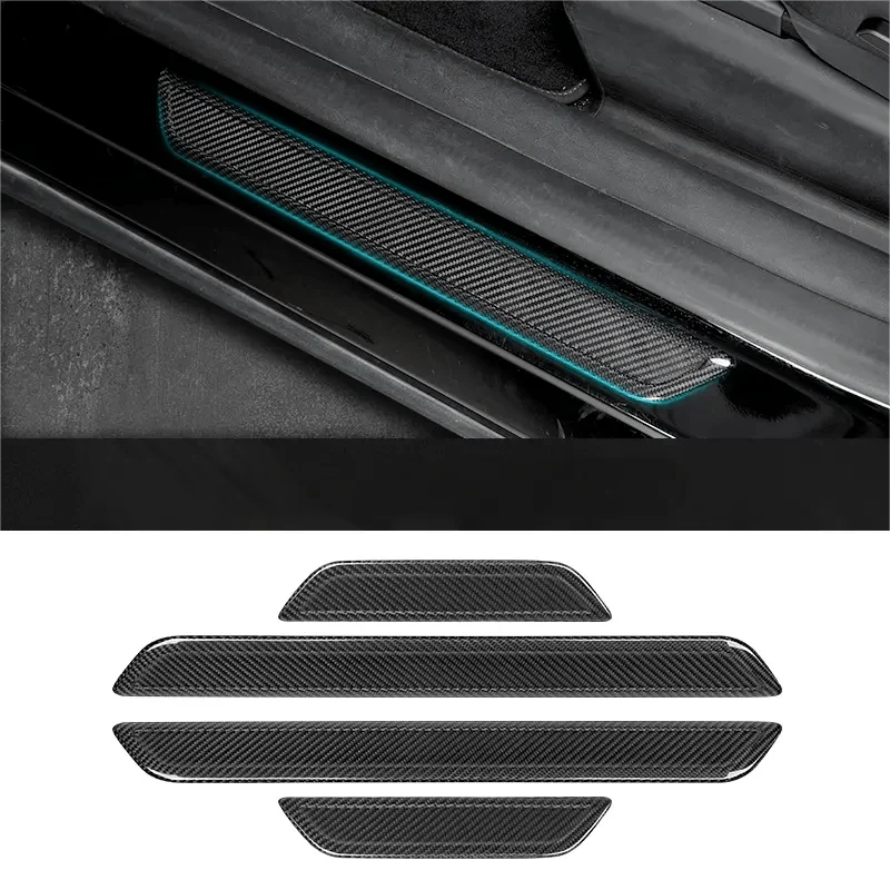 FACIA Real Dry Carbon Fiber Door Sill Strip Cover for Model 3 / Y